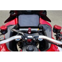 CNC Racing Steering Damper Mount kit for Ducati Multistrada V4 Pikes Peak / RS with CNC Racing Handlebar Clamp RM251